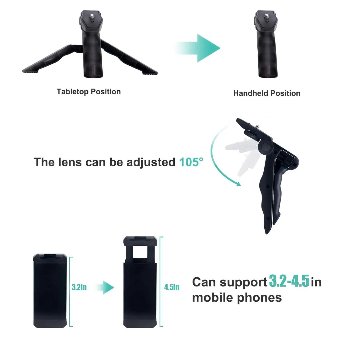Professional Smartphone Vlogging Kit for iPhone and Android with Tripod and Mini Microphone - Ideal Starter Kit for TikTok, Live Streaming, and YouTube Videos
