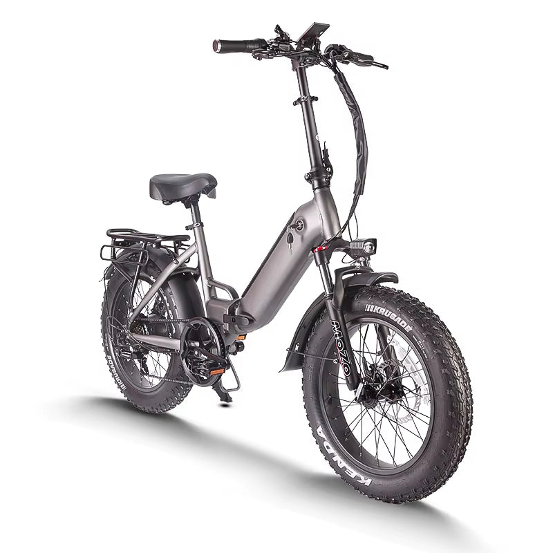 New Outdoor Foldable Ebike 48V 750W 48V Li-Ion Battery 20 Inch Fat Tire,Folding Mini Ebike for Urban Commuter Man Woman.