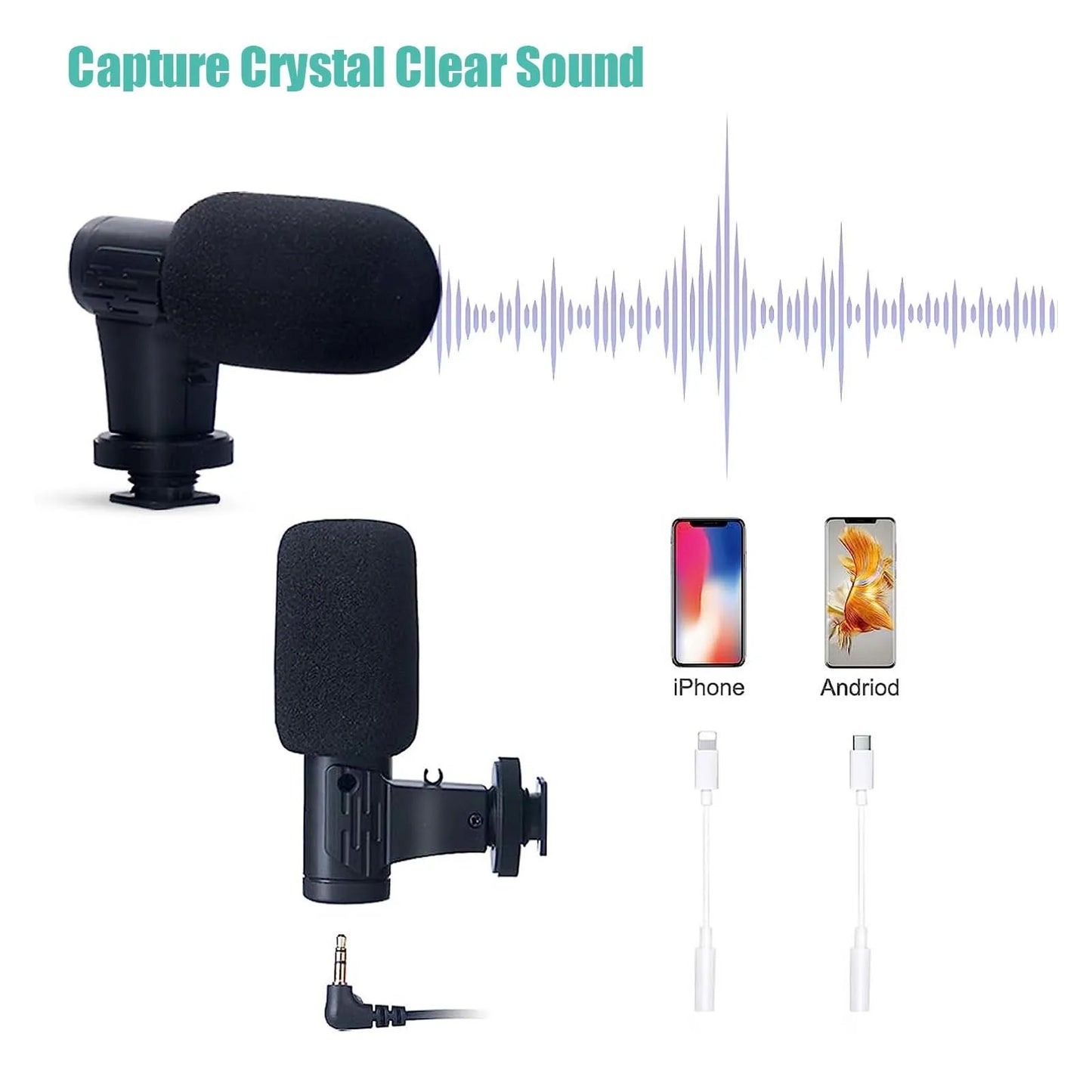 Professional Smartphone Vlogging Kit for iPhone and Android with Tripod and Mini Microphone - Ideal Starter Kit for TikTok, Live Streaming, and YouTube Videos
