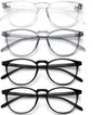 Blue Light Blocking Glasses for Women/Men - 4Pack Computer Reading/Gaming/Tv/Phones Glasses anti UV Glare Eyestrain