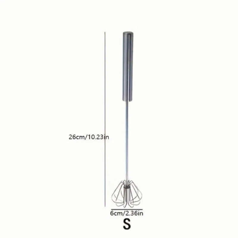 Upgrade Your Baking Game with the Stainless Steel Semi-Automatic Egg Beater - Effortless Mixing for Perfect Cakes and Cream!