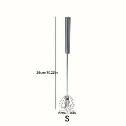 Upgrade Your Baking Game with the Stainless Steel Semi-Automatic Egg Beater - Effortless Mixing for Perfect Cakes and Cream!