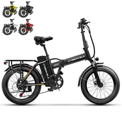 Experience the Thrill of Adventure with the 1000W Folding Electric Bike - 48V 20AH Battery, 30+ MPH Speed, and 80 Miles Range!