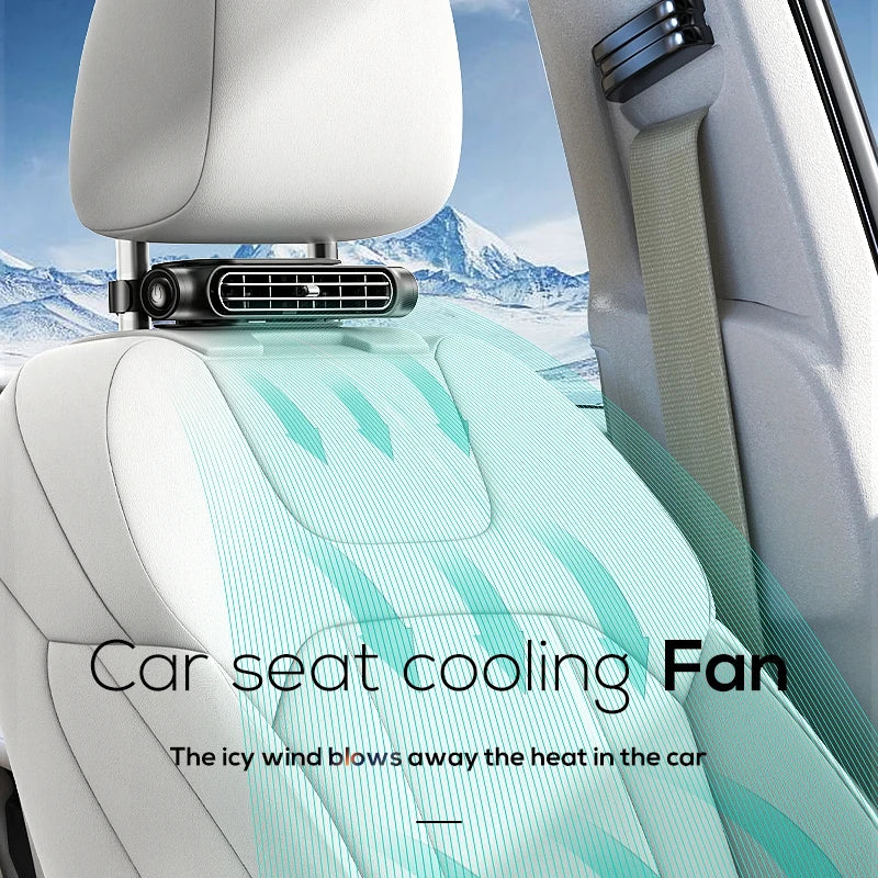 Adjustable 3-Speed Car Headrest Cooling Fan - Summer Interior Air Circulation Accessory