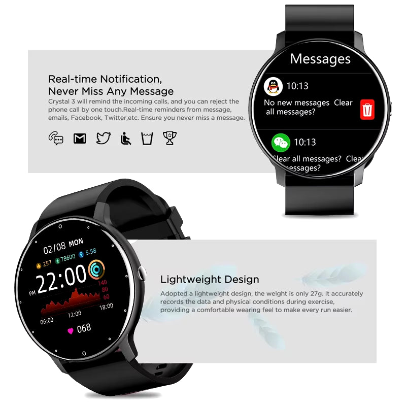 Unleash Your Fitness Potential with the 2025 Smart Watch for Men and Women - Waterproof, Heart Rate Monitor, and Multi-Function Alerts!