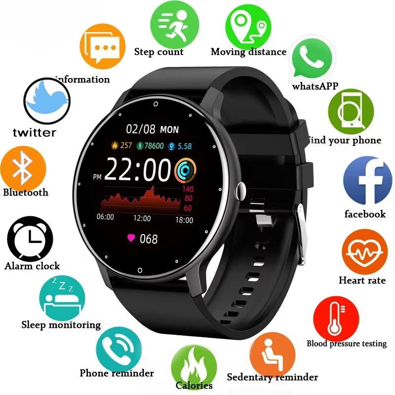Unleash Your Fitness Potential with the 2025 Smart Watch for Men and Women - Waterproof, Heart Rate Monitor, and Multi-Function Alerts!