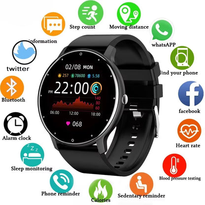 Unleash Your Fitness Potential with the 2025 Smart Watch for Men and Women - Waterproof, Heart Rate Monitor, and Multi-Function Alerts!