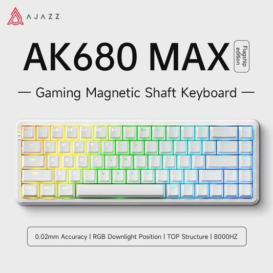 AJAZZAK680MAX Magnetic Axis Keyboard RT Adjustable 0.01 Game E-Sports Web/App Dual Driver