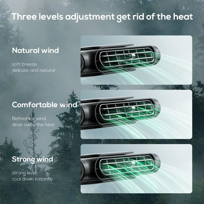 Adjustable 3-Speed Car Headrest Cooling Fan - Summer Interior Air Circulation Accessory