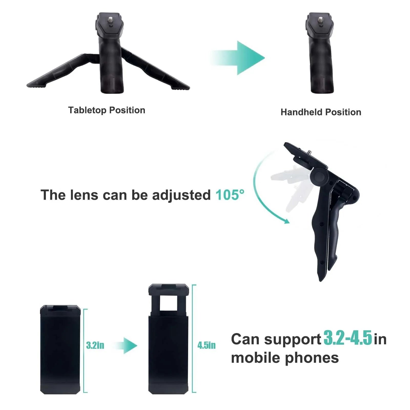 Professional Smartphone Vlogging Kit for iPhone and Android with Tripod and Mini Microphone - Ideal Starter Kit for TikTok, Live Streaming, and YouTube Videos