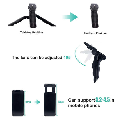 Professional Smartphone Vlogging Kit for iPhone and Android with Tripod and Mini Microphone - Ideal Starter Kit for TikTok, Live Streaming, and YouTube Videos