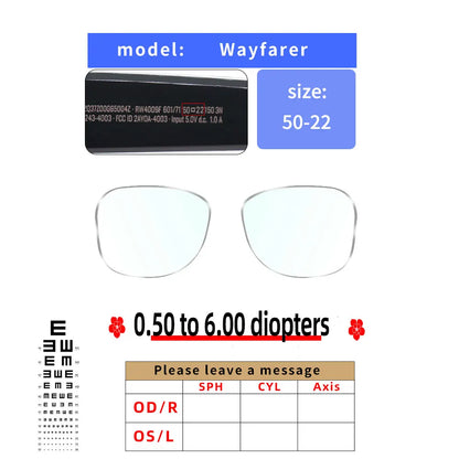 For RAY-BAN  SKYLER， Wayfrer Custom Prescription Lenses for Myopia, Astigmatism, anti Blue Light AR Glasses Lenses