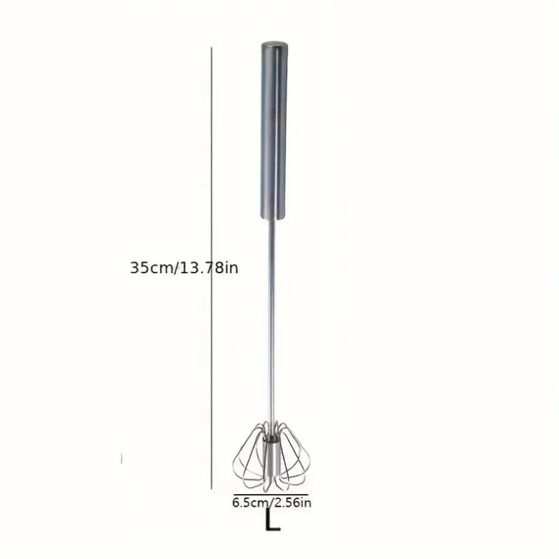 Upgrade Your Baking Game with the Stainless Steel Semi-Automatic Egg Beater - Effortless Mixing for Perfect Cakes and Cream!