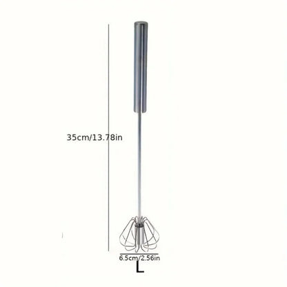 Upgrade Your Baking Game with the Stainless Steel Semi-Automatic Egg Beater - Effortless Mixing for Perfect Cakes and Cream!