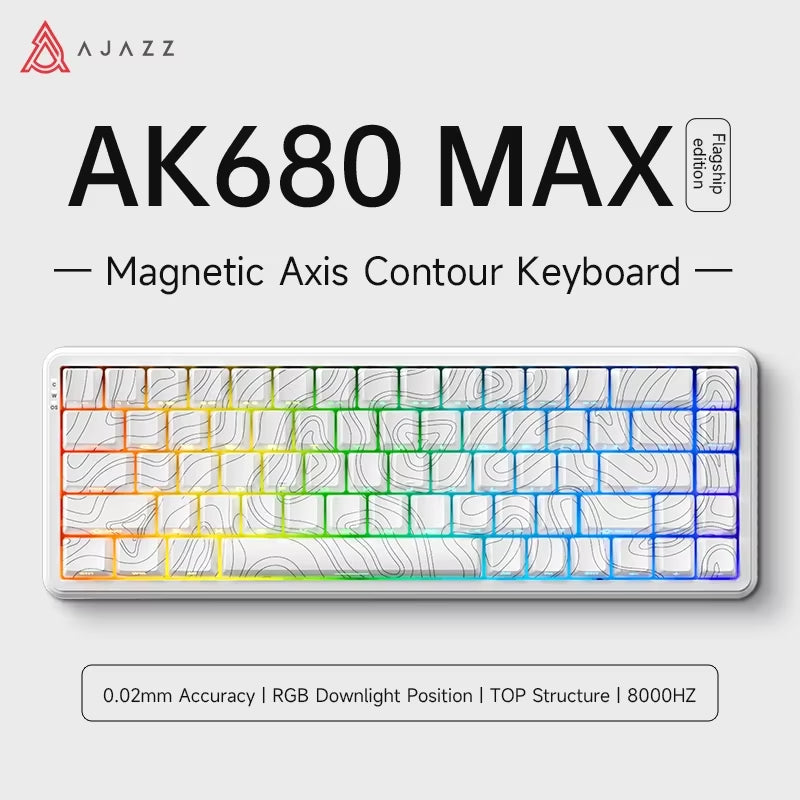 AJAZZAK680MAX Magnetic Axis Keyboard RT Adjustable 0.01 Game E-Sports Web/App Dual Driver