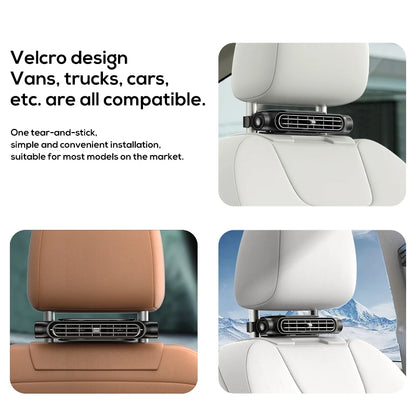 Adjustable 3-Speed Car Headrest Cooling Fan - Summer Interior Air Circulation Accessory
