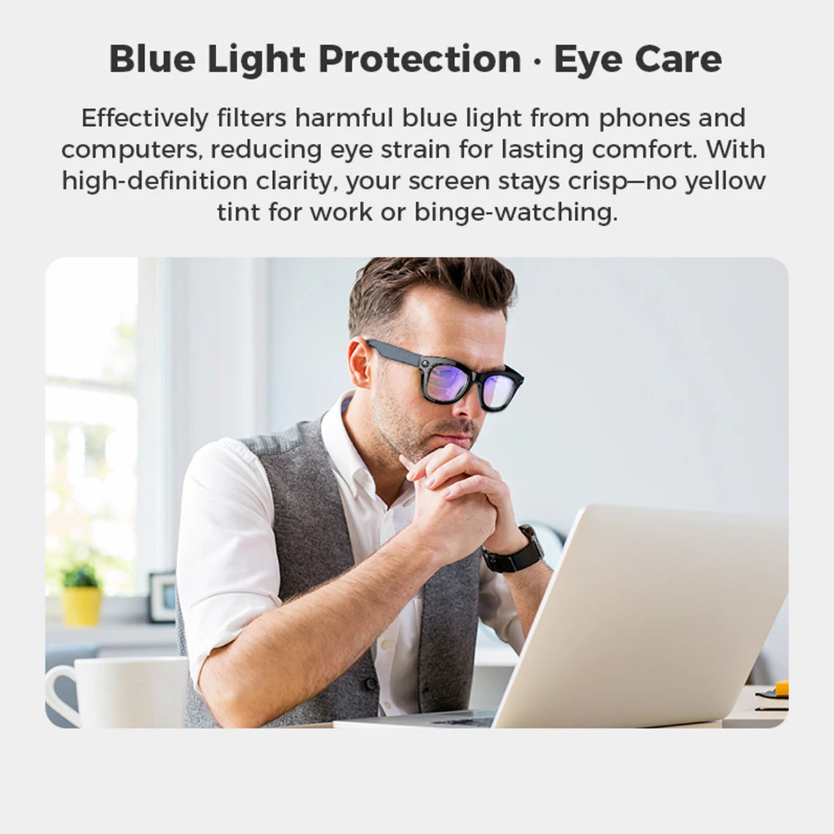 2025 Smart Glasses with 1080P HD Camera, AI Translation, and DVR Capabilities for Outdoor Sports and Video Conferencing
