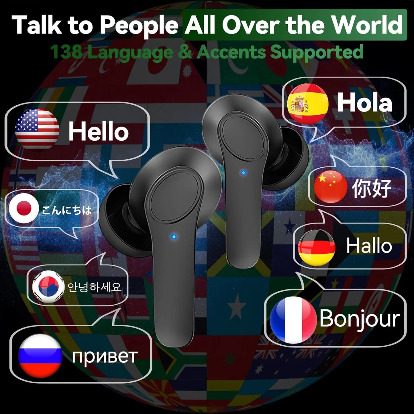 Revolutionary Translator Earbuds: Instant 144-Language AI Translation for Effortless Communication