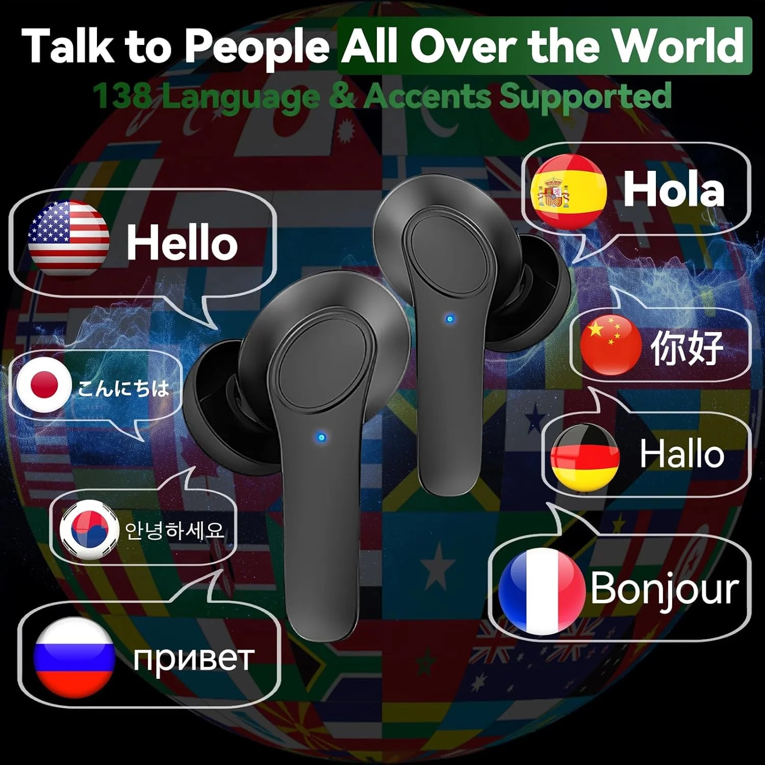 Revolutionary Translator Earbuds: Instant 144-Language AI Translation for Effortless Communication