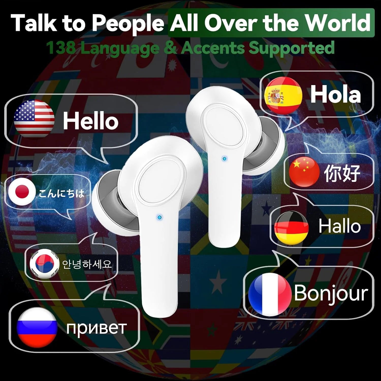 Revolutionary Translator Earbuds: Instant 144-Language AI Translation for Effortless Communication