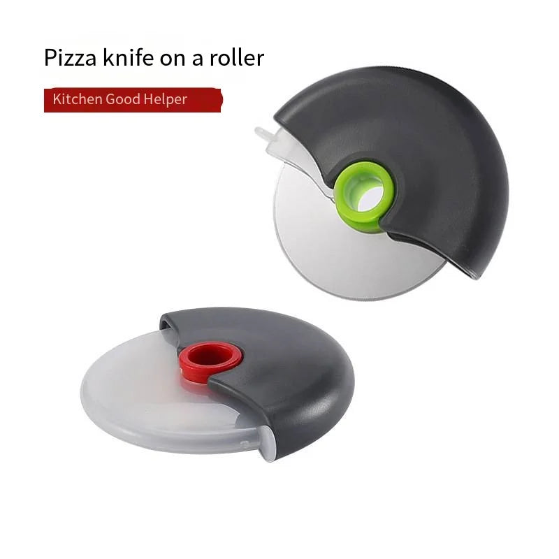 Stainless Steel Roller Cutter Multi-Purpose Pizza Cake Dough Slicing Tool Baking Kitchen Accessories with Sharp Blade Wheel