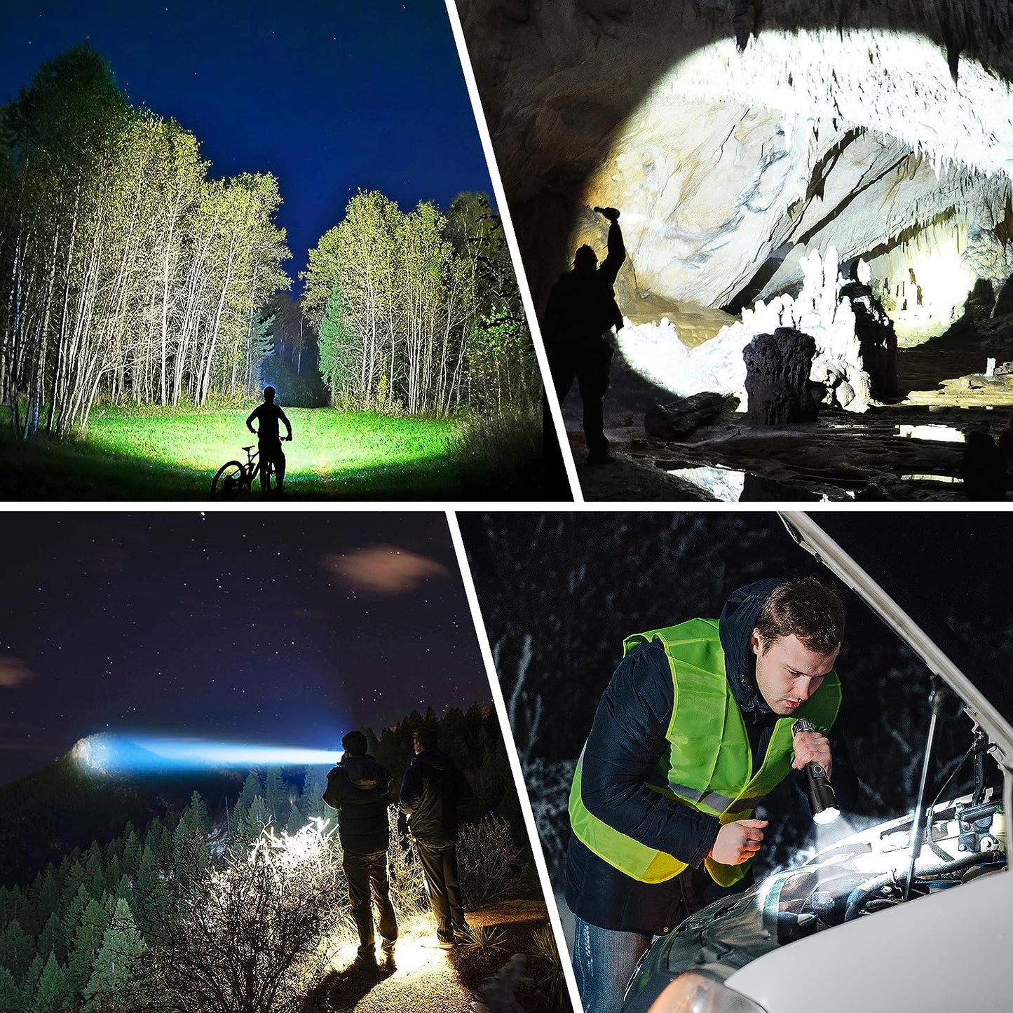 Rechargeable Flashlight High Lumens, Super Bright LED Powerful Tactical Torch - 5 Light Modes, Zoomable, Long Lasting, Waterproof Handheld Flash Light for Emergency, Camping, Hiking
