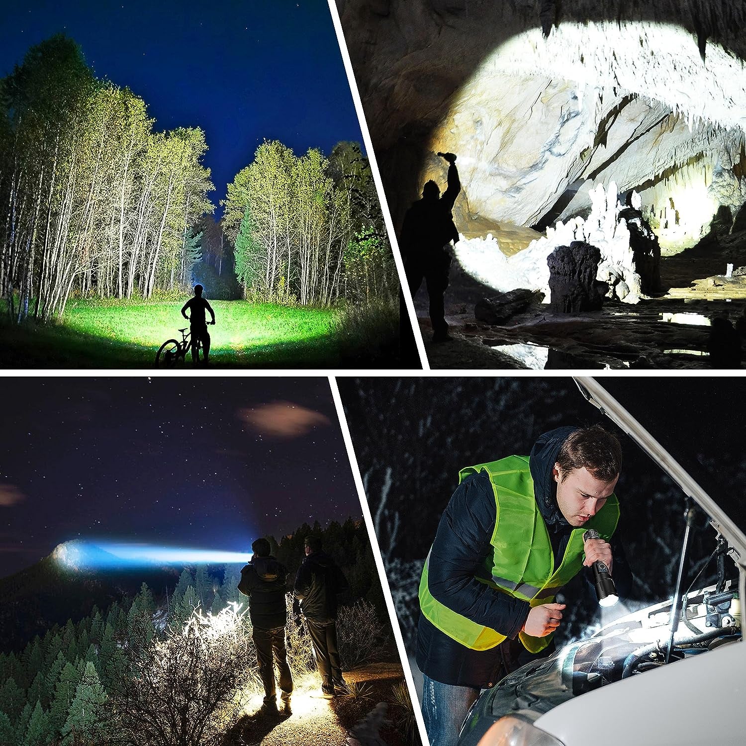 Rechargeable Flashlight High Lumens, Super Bright LED Powerful Tactical Torch - 5 Light Modes, Zoomable, Long Lasting, Waterproof Handheld Flash Light for Emergency, Camping, Hiking