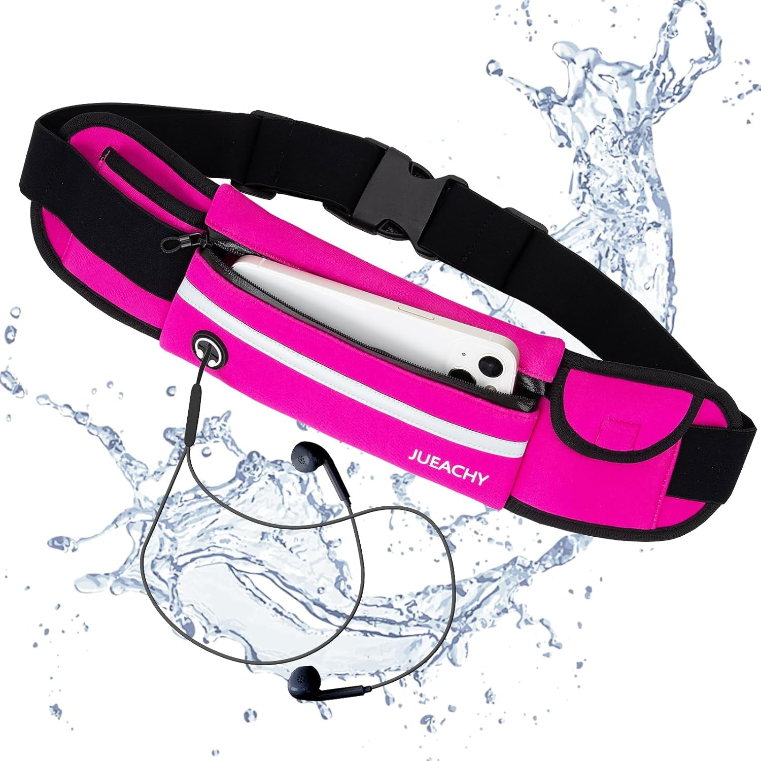 Unleash Your Active Lifestyle with the Women's Waterproof Adjustable Running Belt – Convenient Fanny Pack with Phone Holder and Headphone Port