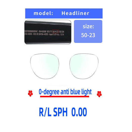 For RAY-BAN  SKYLER， Wayfrer Custom Prescription Lenses for Myopia, Astigmatism, anti Blue Light AR Glasses Lenses