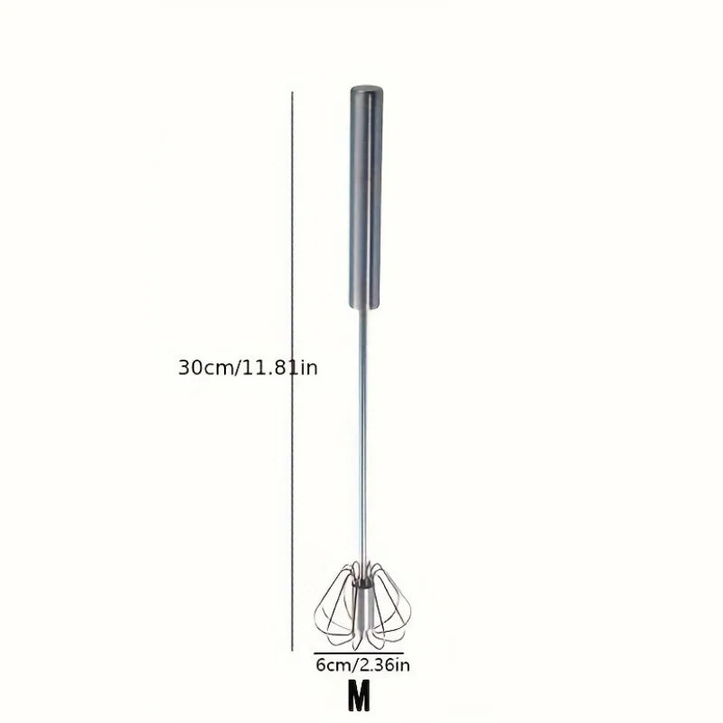 Upgrade Your Baking Game with the Stainless Steel Semi-Automatic Egg Beater - Effortless Mixing for Perfect Cakes and Cream!