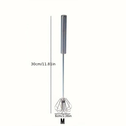 Upgrade Your Baking Game with the Stainless Steel Semi-Automatic Egg Beater - Effortless Mixing for Perfect Cakes and Cream!