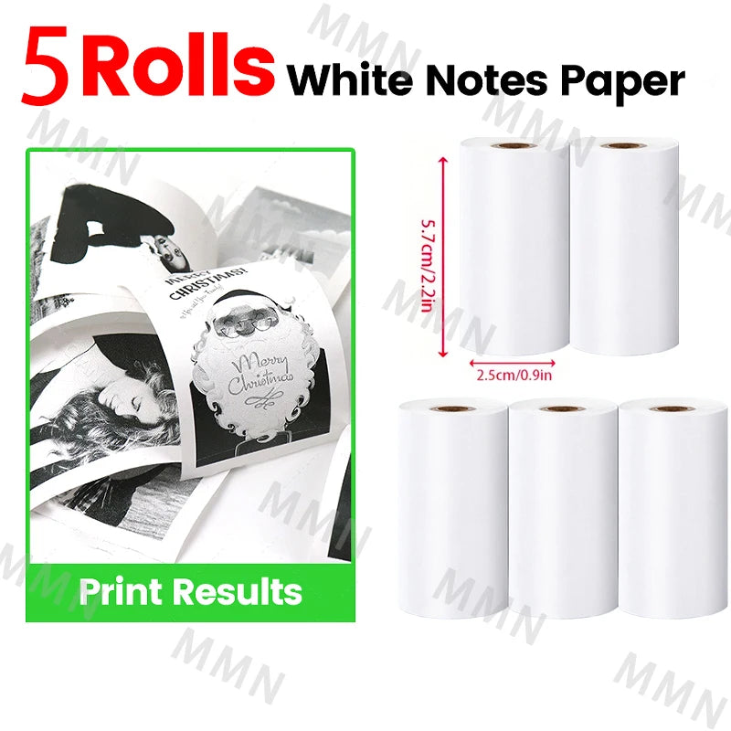 Portable Mini Thermal Printer for Photos and Labels - 58mm Wireless Bluetooth for Android and iOS
