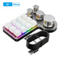12 Keys 4 Knobs Mechanical Gaming Keyboard Red Switch USB Wired/Bluetooth-Compatible Copy Paste Mini Button for Gamers/Designers