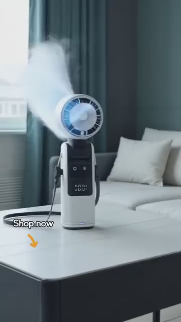 100 Turbos Chilled Ice Sensation Cold Fan Super Mini Turbo Speed Fan USB Powered Digital Display for Outdoor Camping Office Dorm
